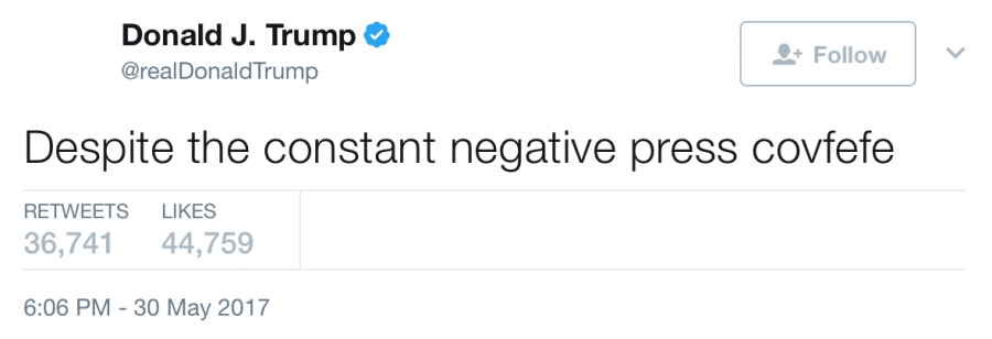 Trump+often+makes+typos+in+his+tweets.