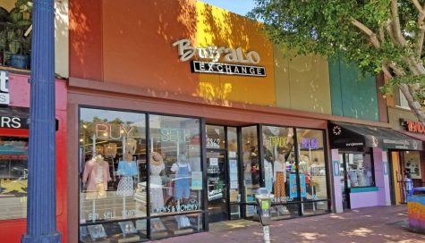 Buffalo Exchange is a thrift store with locations in Pacific Beach and Hillcrest that has a variety between on-trend and vintage clothing.