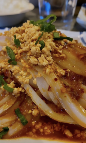 The “Mung Bean Jelly Noodles with Spicy Sauce” from Sichuan Impression is one of my favorite dishes, hands down. The noodles have a light texture, and the dish is extremely refreshing, as it is served cold. It’s spicy, flavorful, and a little má, and you will surely come back for another bite.