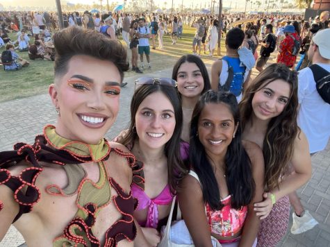 Bella Myer (‘22), Cami Farrell (‘22), Karina Kadia (‘22), and Sara Hamadeh (‘22) ran into James Charles on the first day of the festival. 