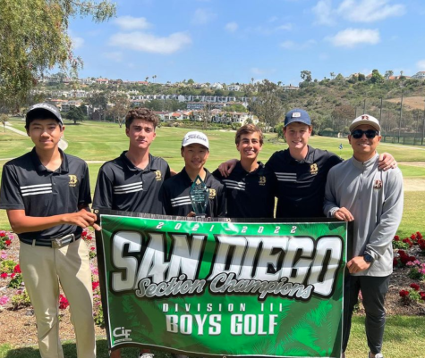Tje Bishops Boys Golf Team beat Classical Academy at Rancho Bernardo Inn to win their defending CIF title. 