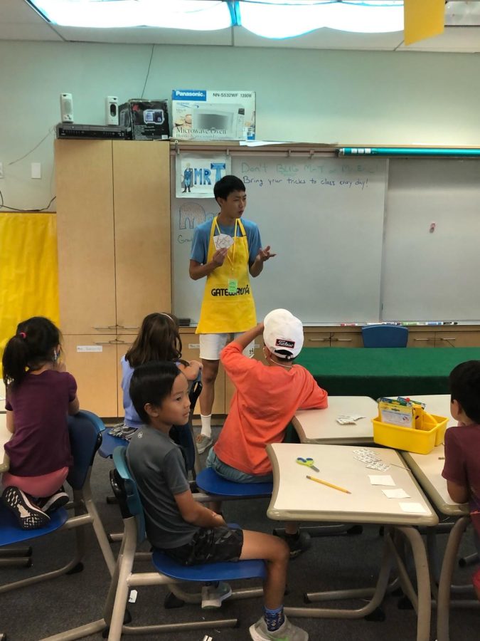 Eric Chen (24) worked as a student aide at Gateways, where he helped out with magic class for first and second graders.