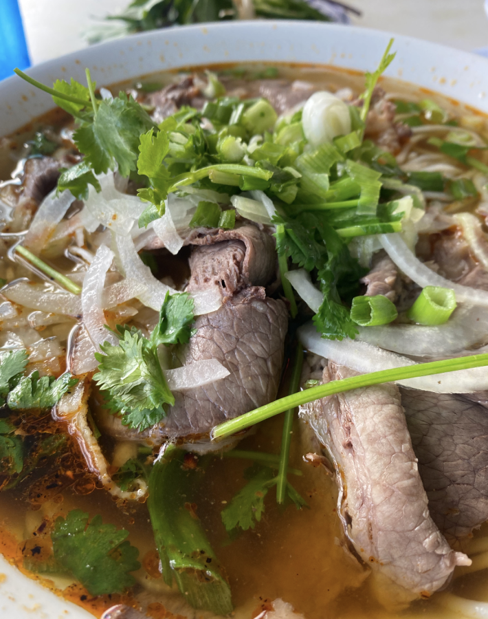 The+thick+noodles%2C+thinly+sliced+beef%2C+and+tons+of+onions+and+chili+oil+at+Pho+La+Jolla+make+for+a+savory+dish+that+warms+you+up+in+seconds.