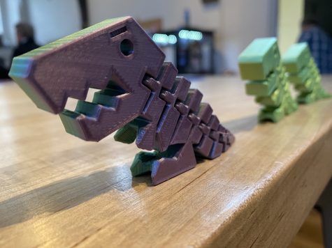 Articulated dinosaurs, better known as “Flexy-Rexys,” began the rush for Wheeler Bailey’s coveted prints. 
