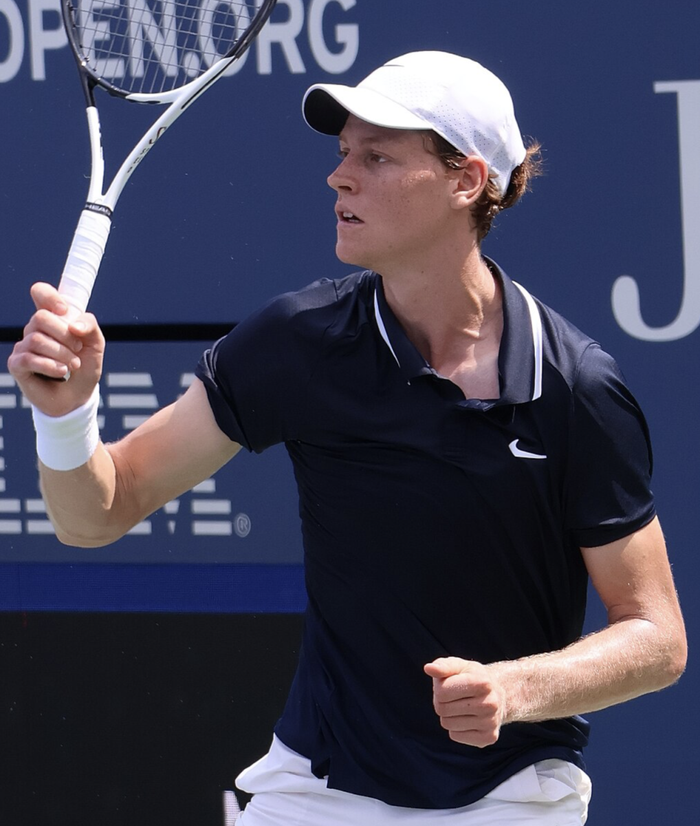 Jannik Sinner at practice ahead of the 2024 US Open on August 25, 2024. 