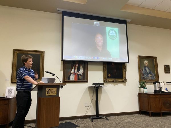 Former Chargers Running Back Terrell Fletcher, who was not at Bishop’s, but on Zoom, began his one hour leadership workshop by focusing on “the importance of mindsets and goal setting.”