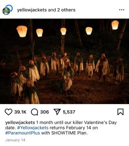 The third season of Yellowjackets will return on Valentine’s Day, promising all the cannibalism, ritualistic sacrifices, and hunger-induced hallucinations that the audience has come to know and — love?