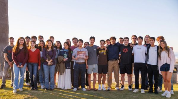 Last December, recent alumni attended the Bishop’s Annual Sunset and Burrito walk, including Mira Gowda (‘22) (tenth from the left), who now goes to the University of North Carolina at Chapel Hill (UNC).  She remembers playing a game on the walk where alumni would “guess each other’s majors based on what we knew about each other in high school.”