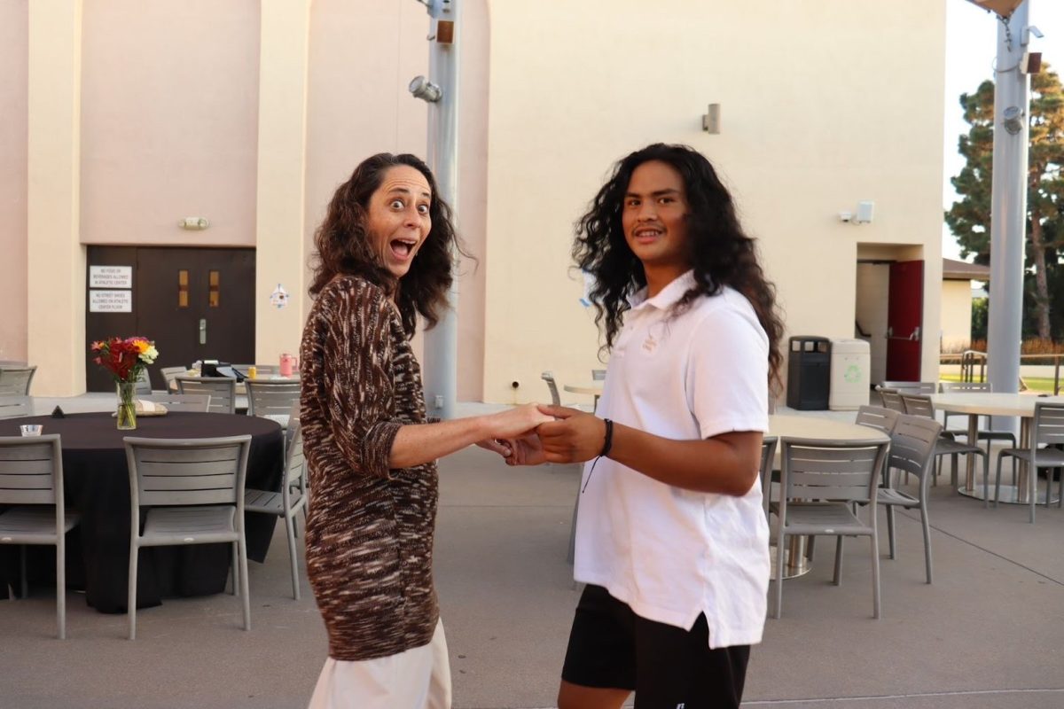 This was SonSon Santiguel’s (‘26) (right) first time at the Salsa and Bachata Dance Event. He danced with Spanish Teacher Doctora Rose (left), showing how the event invited dancers of all levels to participate.