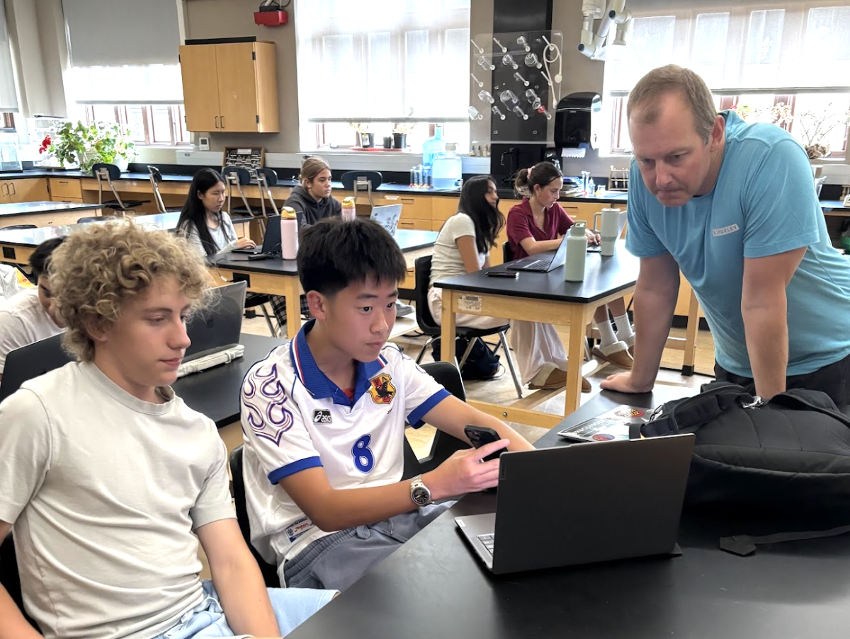 Honors Biology teacher Mr. Duehr works with students extensively during office hours. Mr. Duehr noted that open gradebooks "tend to decrease teacher-student interaction," and he prefers face-to-face conversations about academic progress.