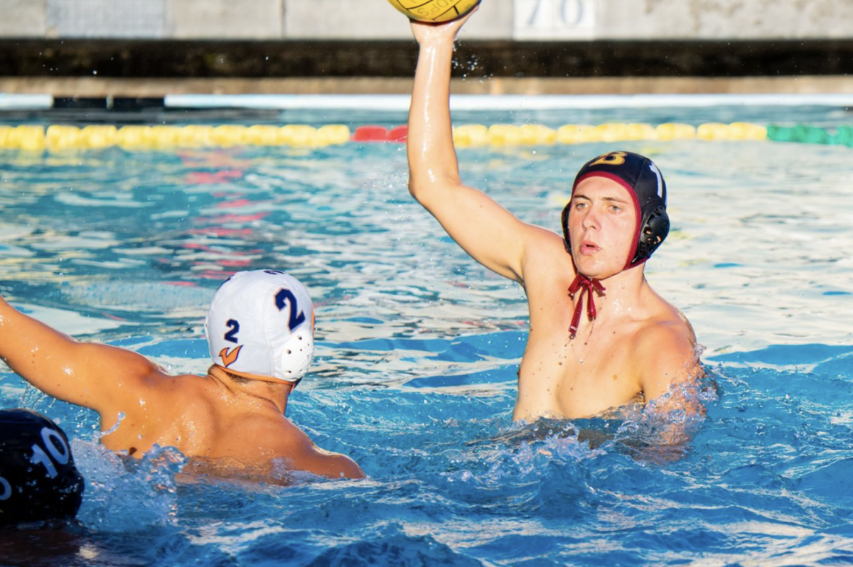 Senior Captain Dominic Simopoulos Carlson takes a shot against Valhalla High School on September 19th. Ultimately, Bishop’s won that game 17-15. 
