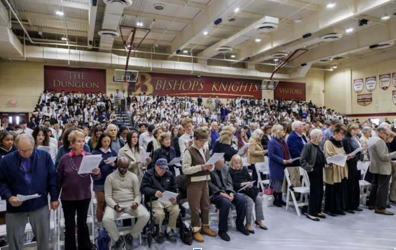 All students, faculty, and grandparents gathered for the annual Grandparents’ Day in the Eva May Fleet Athletic Center celebration on November 21, 2025, the last day of school before Thanksgiving Break.