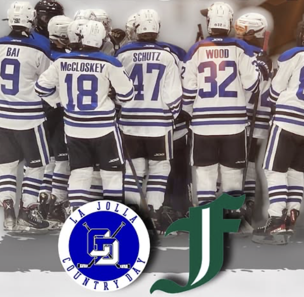Bishop’s hockey athletes play at the high school level for the La Jolla Country Day Torreys, which allows players from other small, private schools like Bishop’s to join. Theron Shultz (‘27) is pictured in the center above wearing the number 47. Theron explained that hockey does not get much recognition at Bishop’s and added that “it would be cool to have the school sport feeling.”