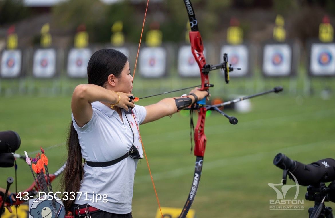 Above is a picture of Yuna Shi (‘28) shooting at the Pacific Coast Championships on September 20th and 21st of 2025. However, last season, Yuna took a yearlong break from competing to focus on her form. She explained that as an archer, “you need a lot of grit and a willingness to learn and adapt, especially during form changes. Some of them can feel really off for a few shots, but you have to stick with it and trust that you’ll do fine.” She reflected on what archery demands, saying, “Archery is 100 percent technique for physical, and 100 percent how you think of yourself for the mental aspect.”