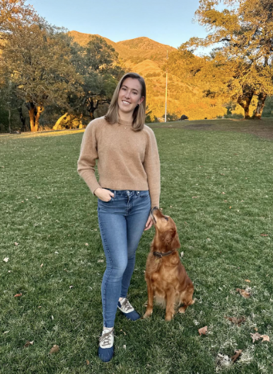 Ms. Valentine and her dog Lucy — who can often be found on campus — traveled to Napa, California, to visit family this past Thanksgiving. She mentioned, “During the week, I love to get dinner with my friends (often my golden retriever, Lucy)!” 
