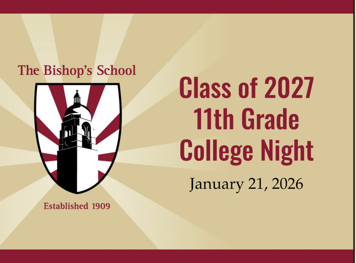 This is the cover of the slideshow that the Bishop’s College Counselors used to guide their presentation to the Class of 2027 juniors and their parents, packed with resourceful slides, including a preview of what to expect in the near future.