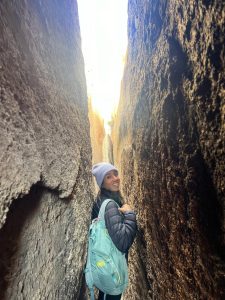 As a nature lover, Ms. Voso visited five national parks last year and hiked through a slot canyon in Joshua Tree National Park. “I love being outside and doing stuff like hiking and camping,” she said.